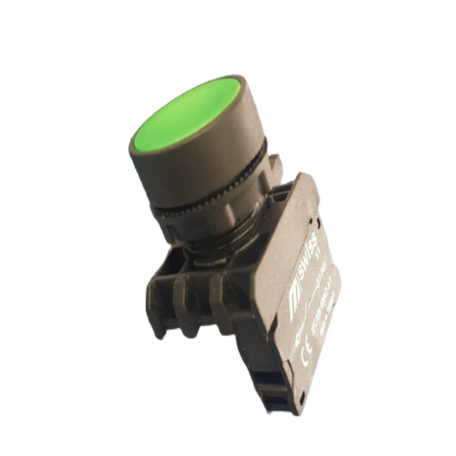 MUTLUSAN MTS010 104 000004 SW-AA31 22MM PLASTİK YAYLI BUTON START (YEŞİL)