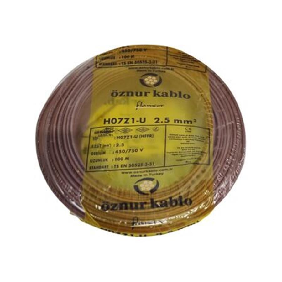 ÖZNUR KABLO ÖZNUR-NYAHF017 1X2.5 NY-A HF KABLO KAHVERENGİ
