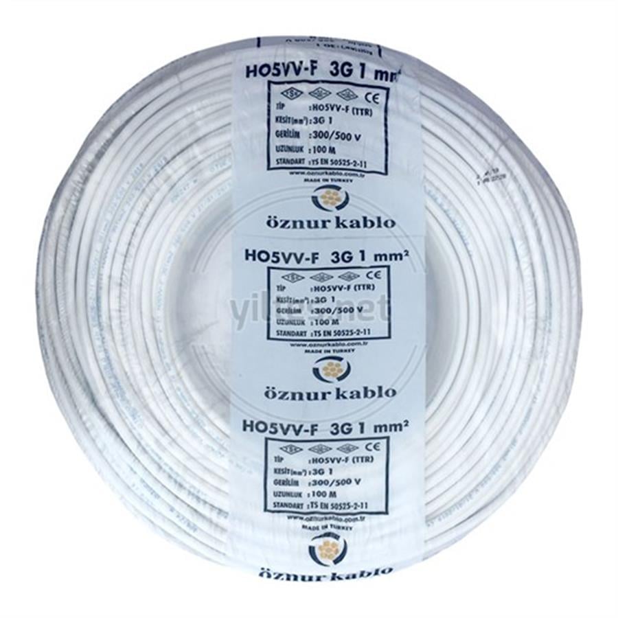 ÖZNUR KABLO ÖZNUR-TTR056 3X1 NYMHY (TTR) KABLO BEYAZ