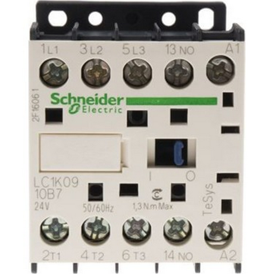 SCHNEIDER SCHLC1K0910B7 TeSys K Kontaktör 3P 9A AC3 24VAC 1NA