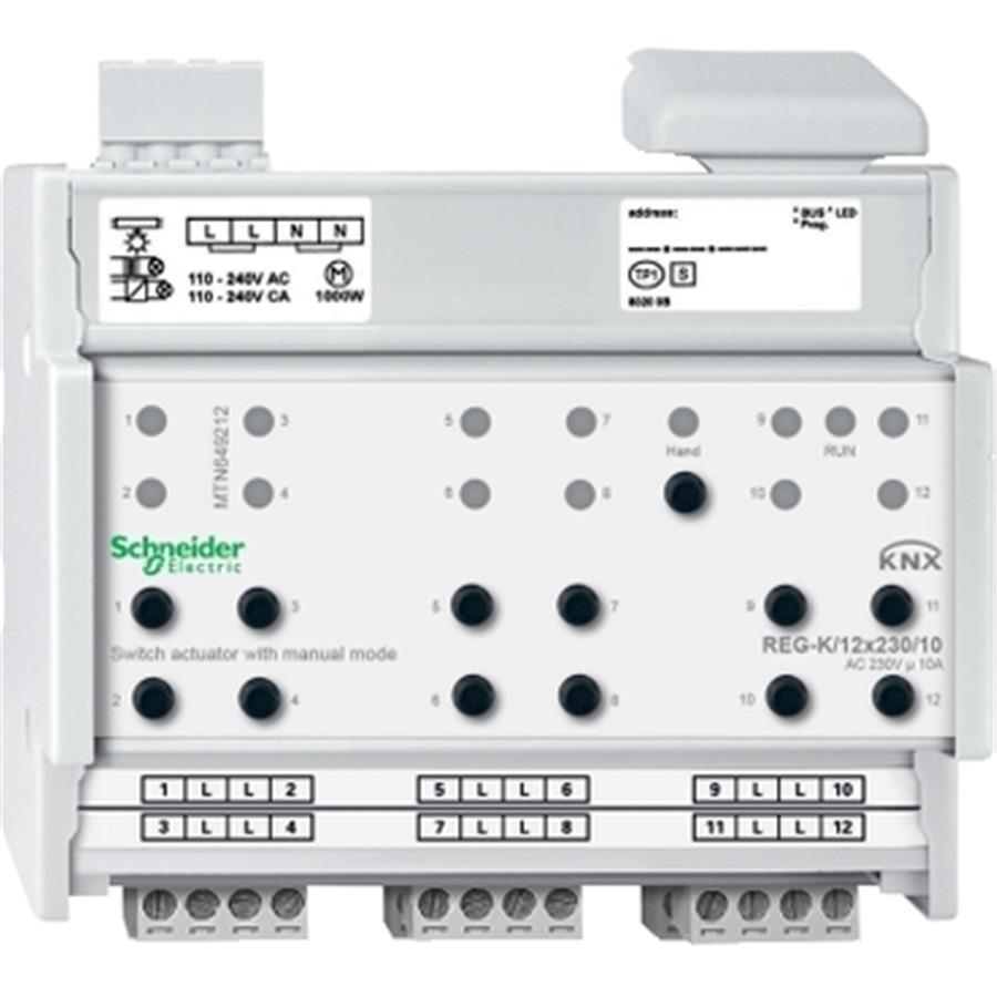 SCHNEIDER SCHMTN649212 KNX ANAHTAR AKTÜATÖR MANÜEL MODLU REG-K/12X/10