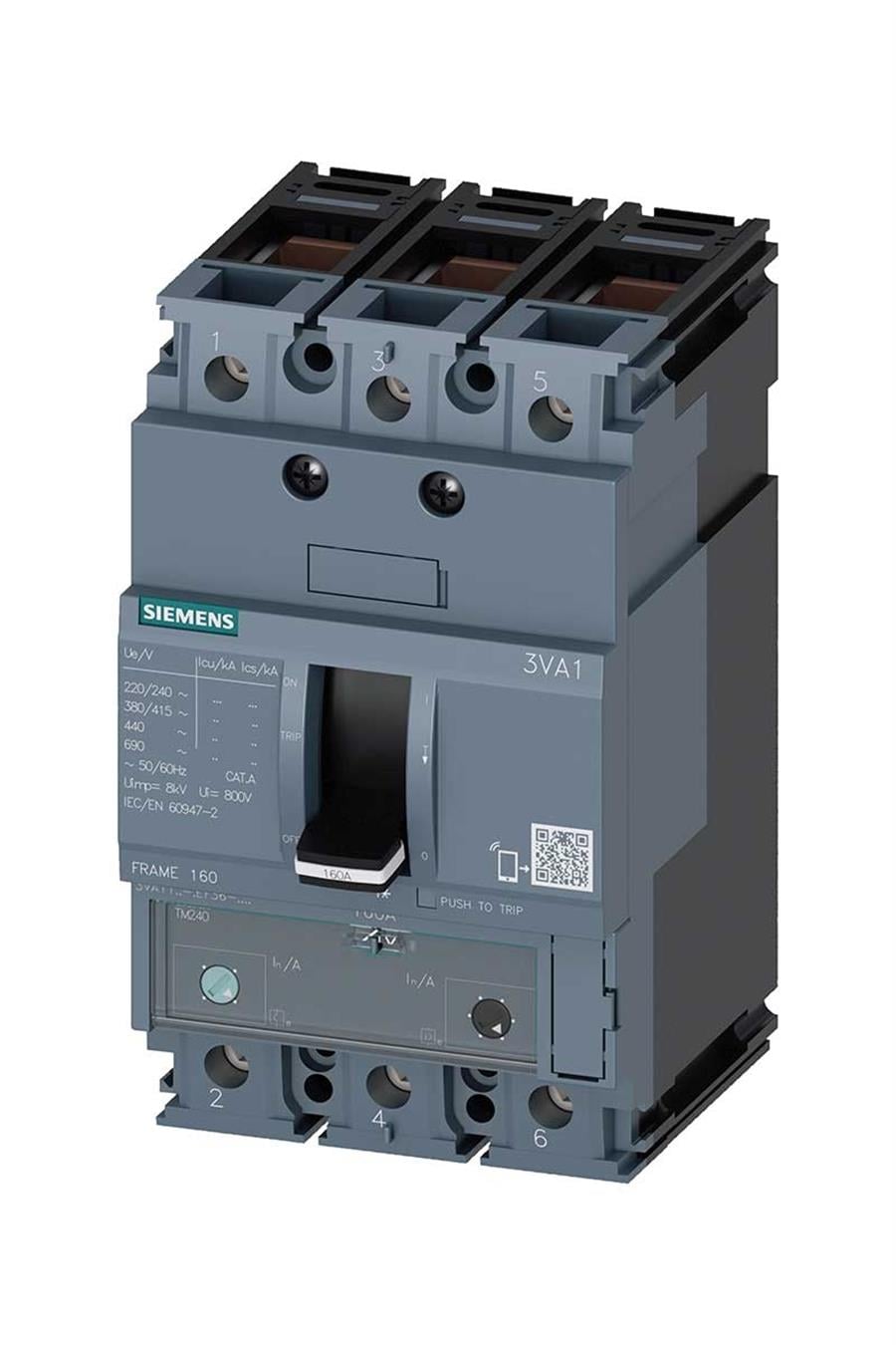 SIEMENS SMS3VA1163-4EF36-0AA0 SENTRON SERİSİ KOMPAKT TİP GÜÇ ŞALTERİ;3VA11, 36kA