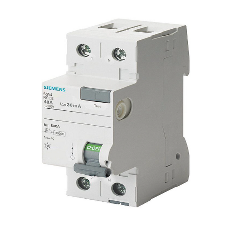 SIEMENS SMS5SV5612-6 25A 300 MA TIP AC 2P KAÇAK AKIM KORUMA RÖLESI