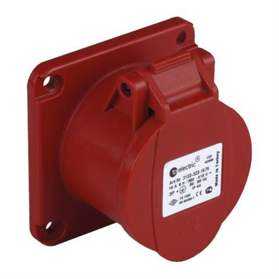 TP ELEKTRİK TP-3005-321-1670 Makine Prizi (düz) (70x70)