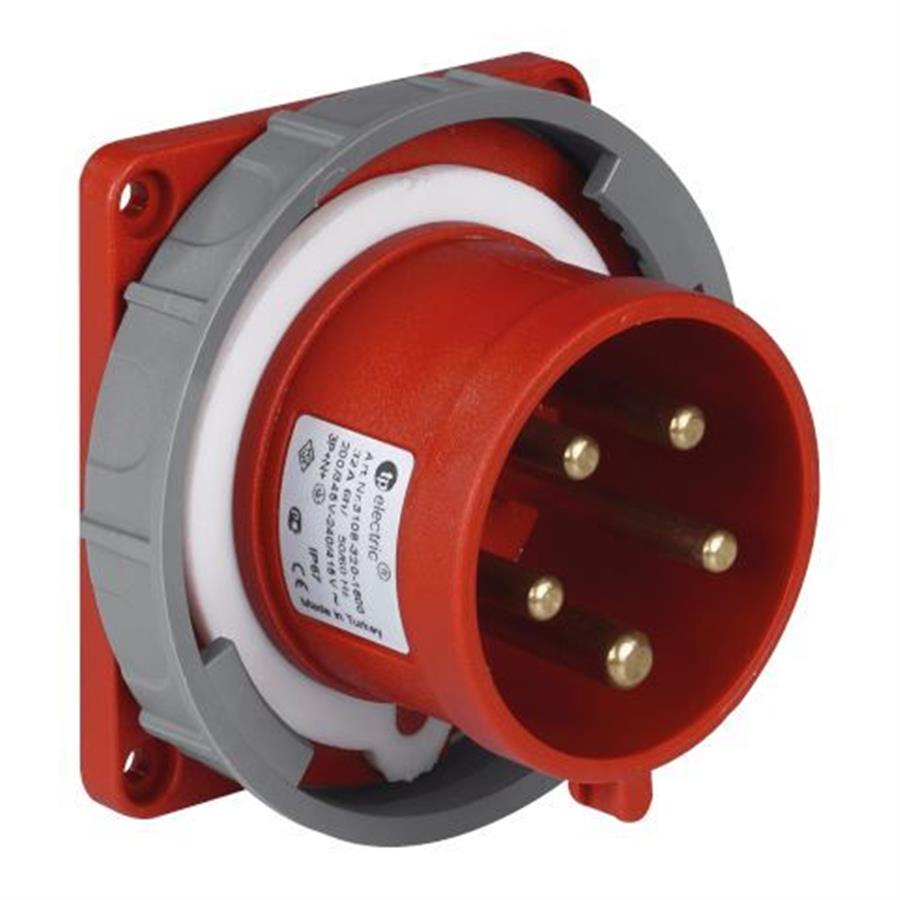 TP ELEKTRİK TP-3108-320-1600 Makine Fişi (düz) (83x90)