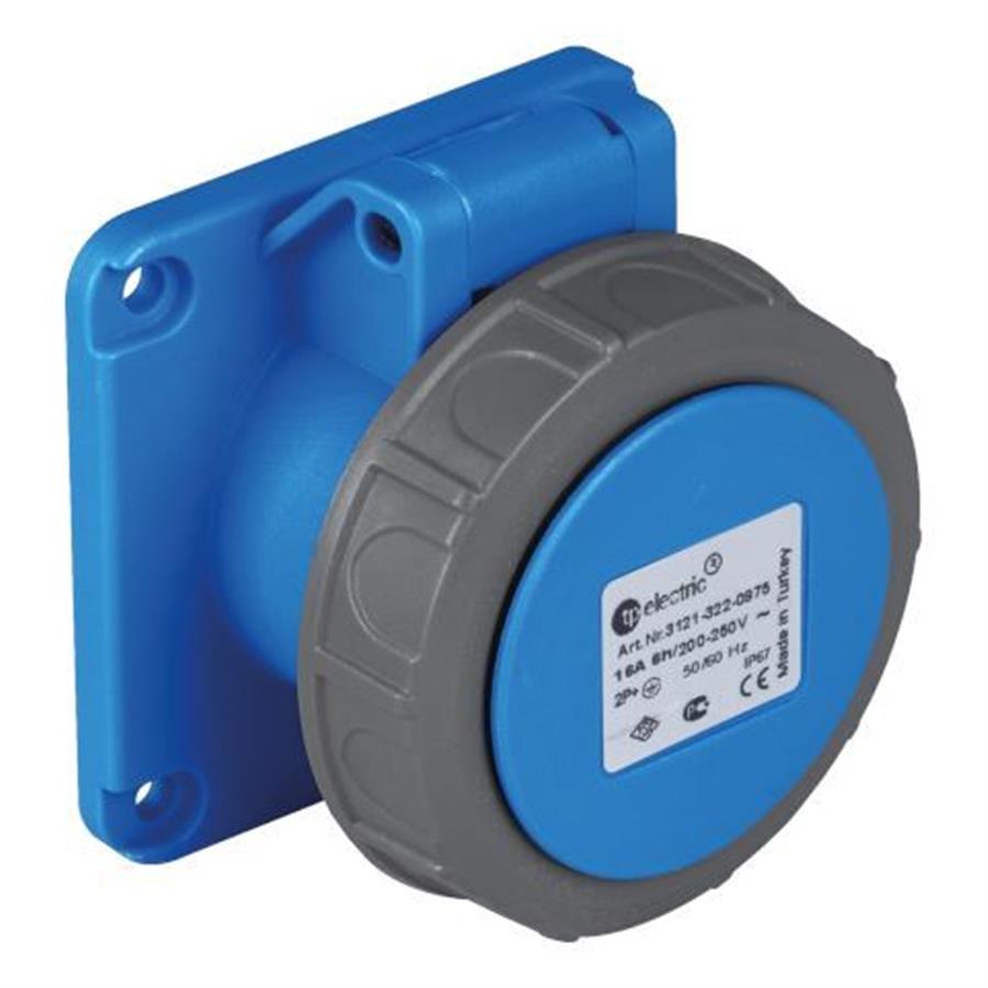 TP ELEKTRİK TP-3125-322-0975 Makine Prizi (düz) (75x75)