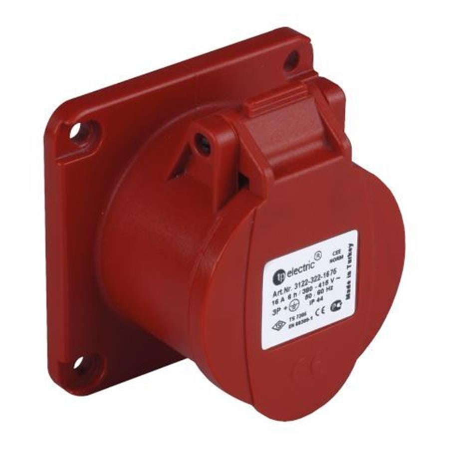 TP ELEKTRİK TP-3126-321-1670 Makine Prizi (düz) (70x70)
