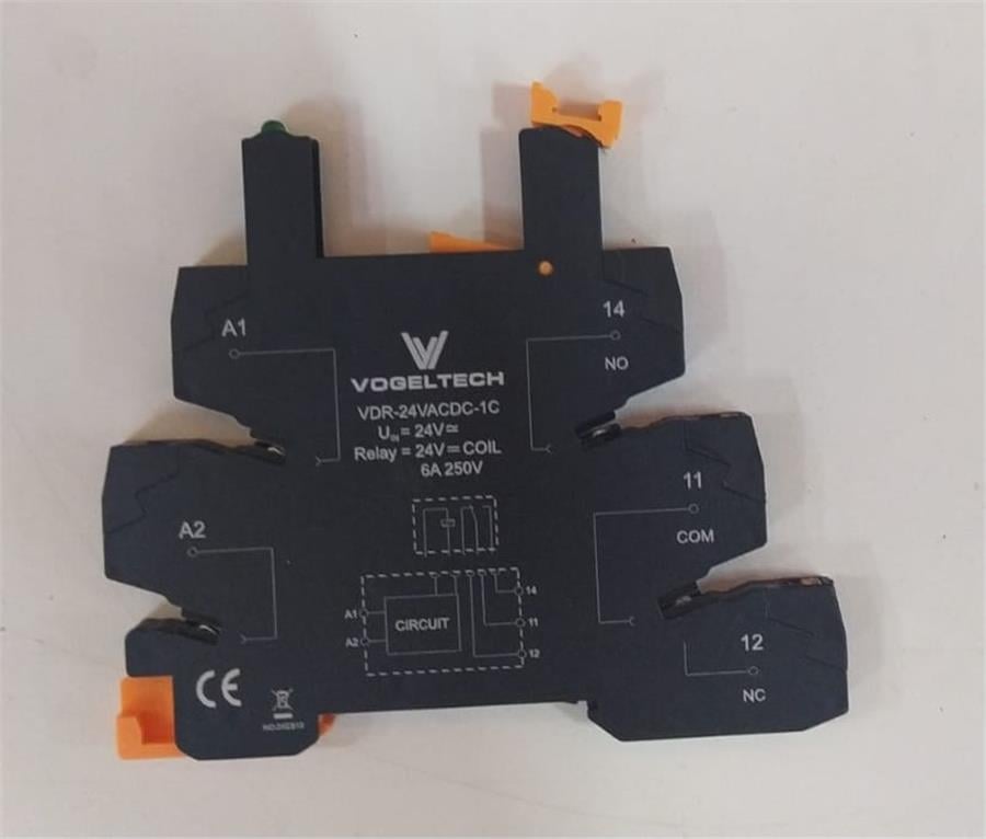 VOGELTECH VGT-SCE-24V-1C VGT-24VDC-1C SLİM RÖLE SOKETİ YAYLI 24V 1C/O