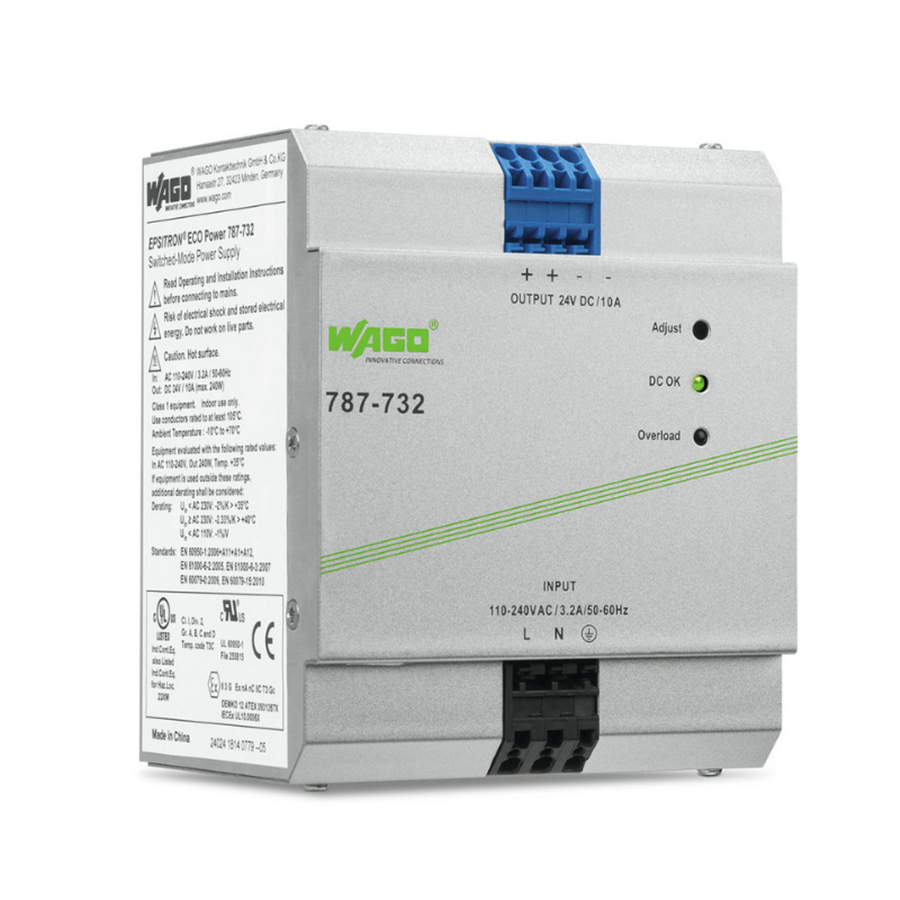 WAGO WAGO-787-732 Monofaze 24DC 10 A Güç Kaynağı