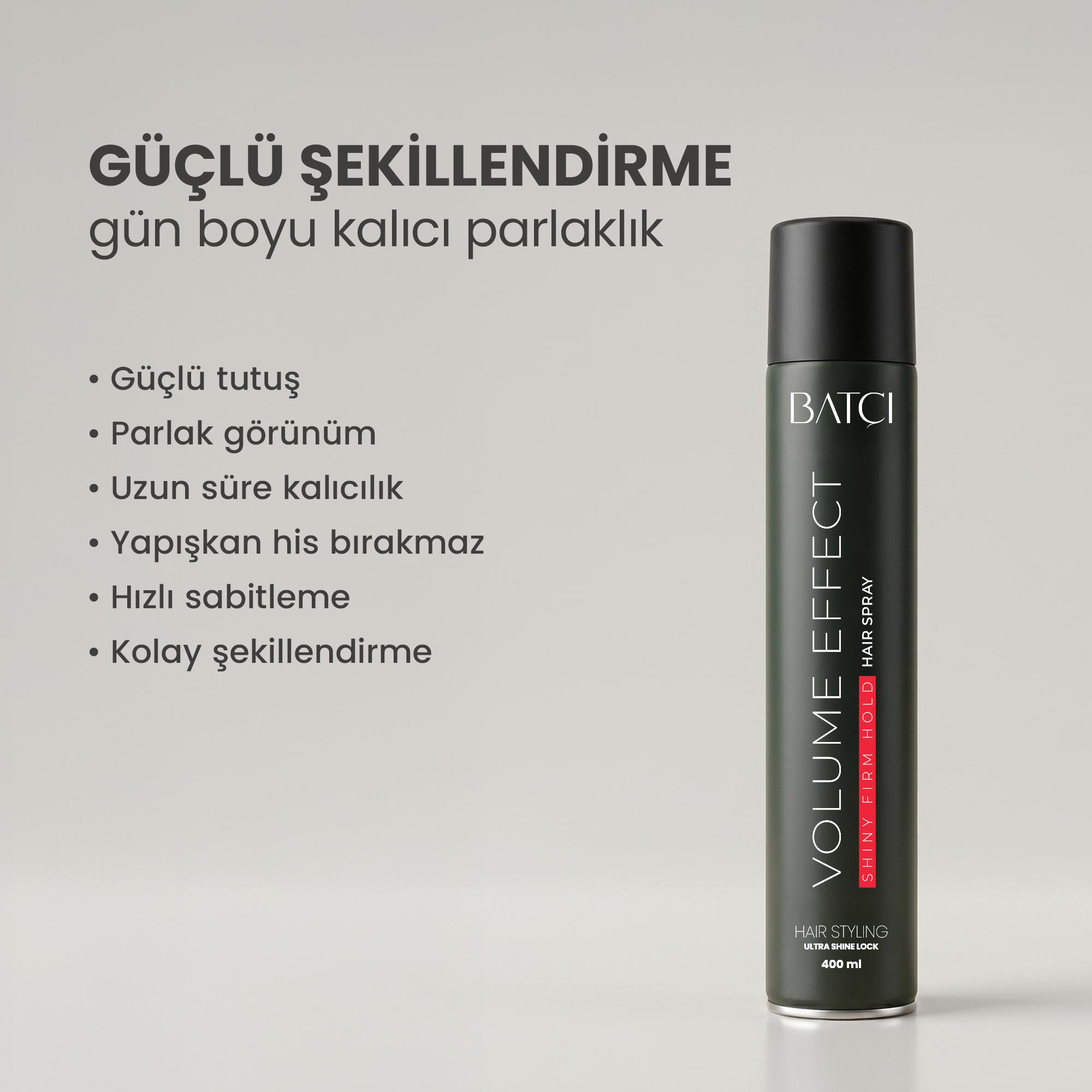  Shiny Firm Hold Saç Spreyi 400 ML | Volume Effect Güçlü Yüksek ve Parlak Tutuşlu