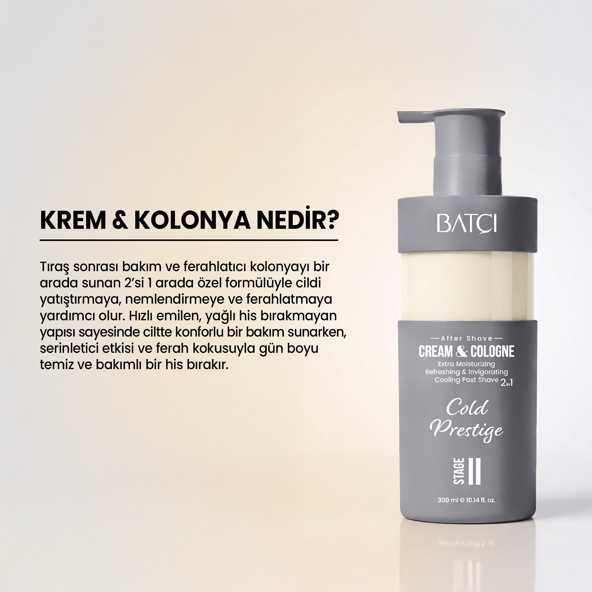2si 1 Arada Tıraş Sonrası Krem Kolonya – Nemlendirici, Ferahlatıcı