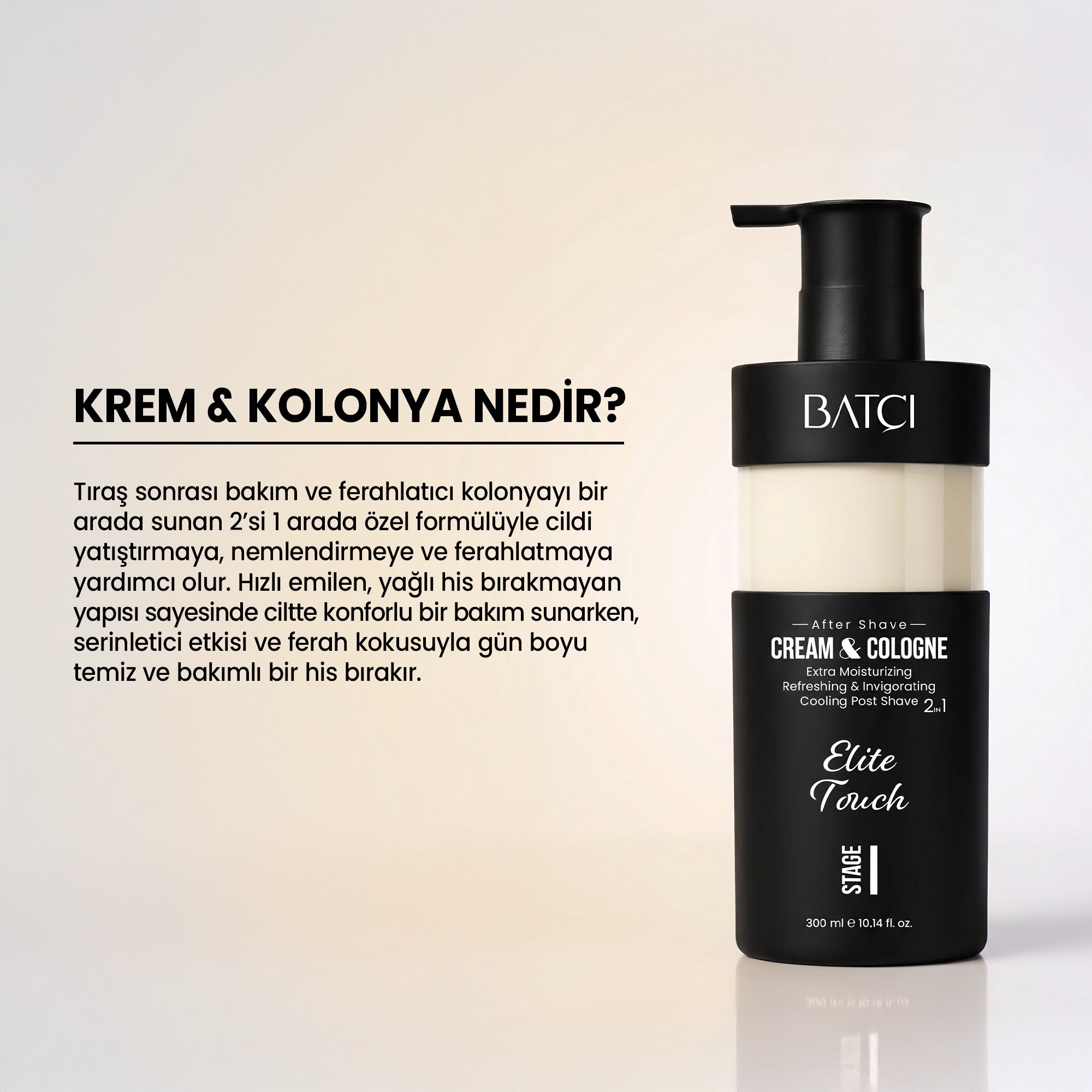 2si 1 Arada Tıraş Sonrası Krem Kolonya Elite Touch – Nemlendirici, Ferahlatıcı