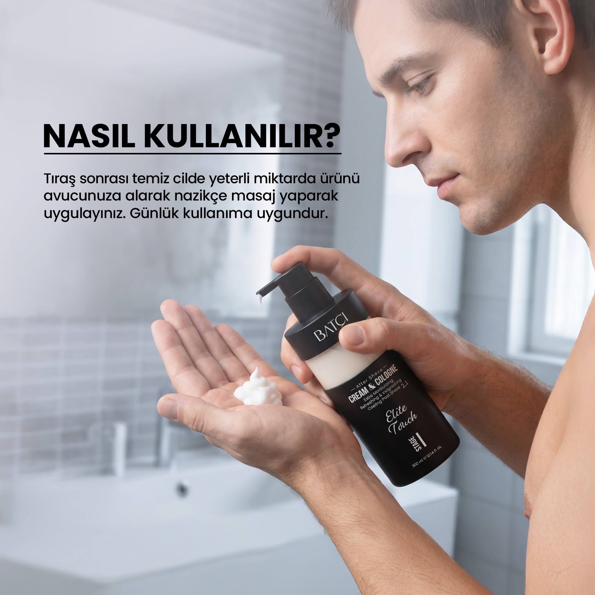 2si 1 Arada Tıraş Sonrası Krem Kolonya Elite Touch – Nemlendirici, Ferahlatıcı
