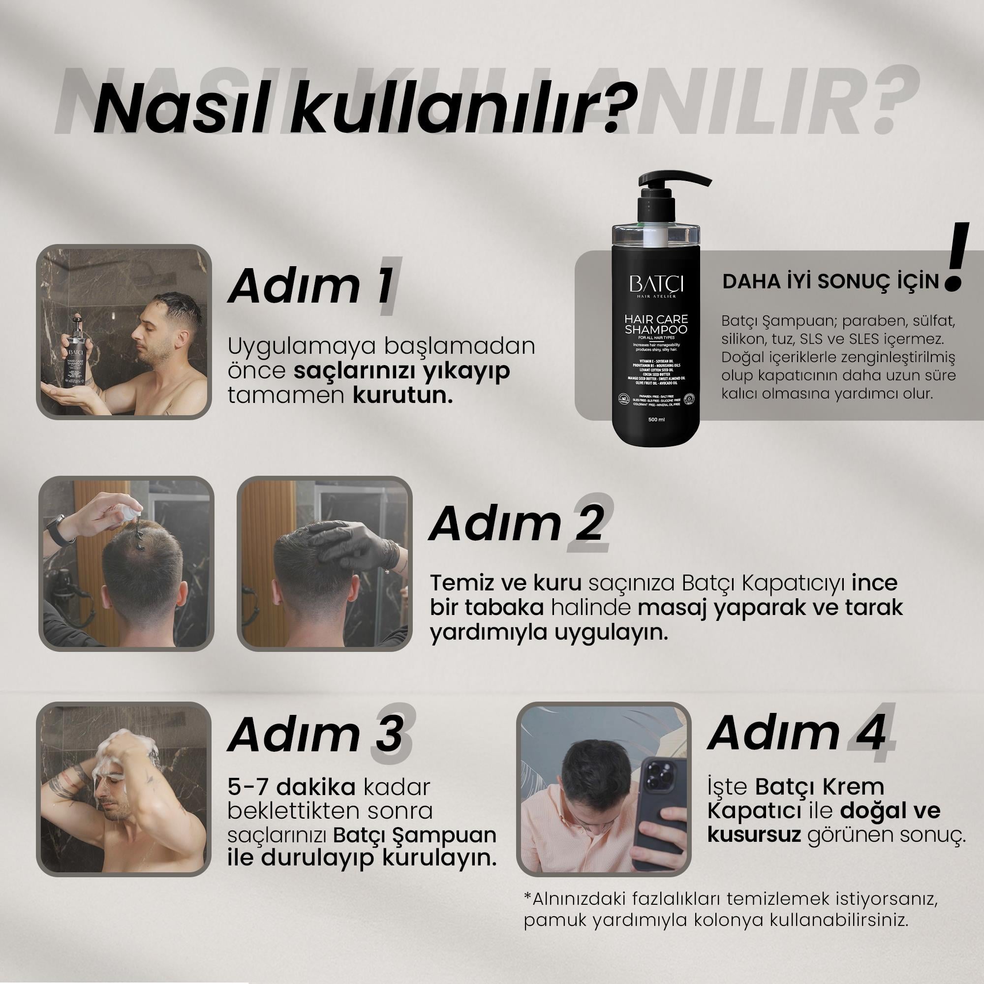 Batçı Saç Kapatıcı Dolgunlaştırıcı Sıvı Krem 50 ml