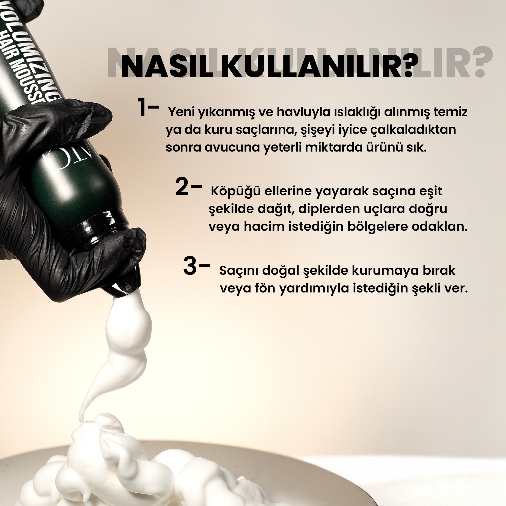 Batçı Volumızıng Hair Mousse 200 Ml Yoğun Hacim ve Bukle Belirginleştirici Uzun Süre Esnek Tutuşlu Saç Köpüğü