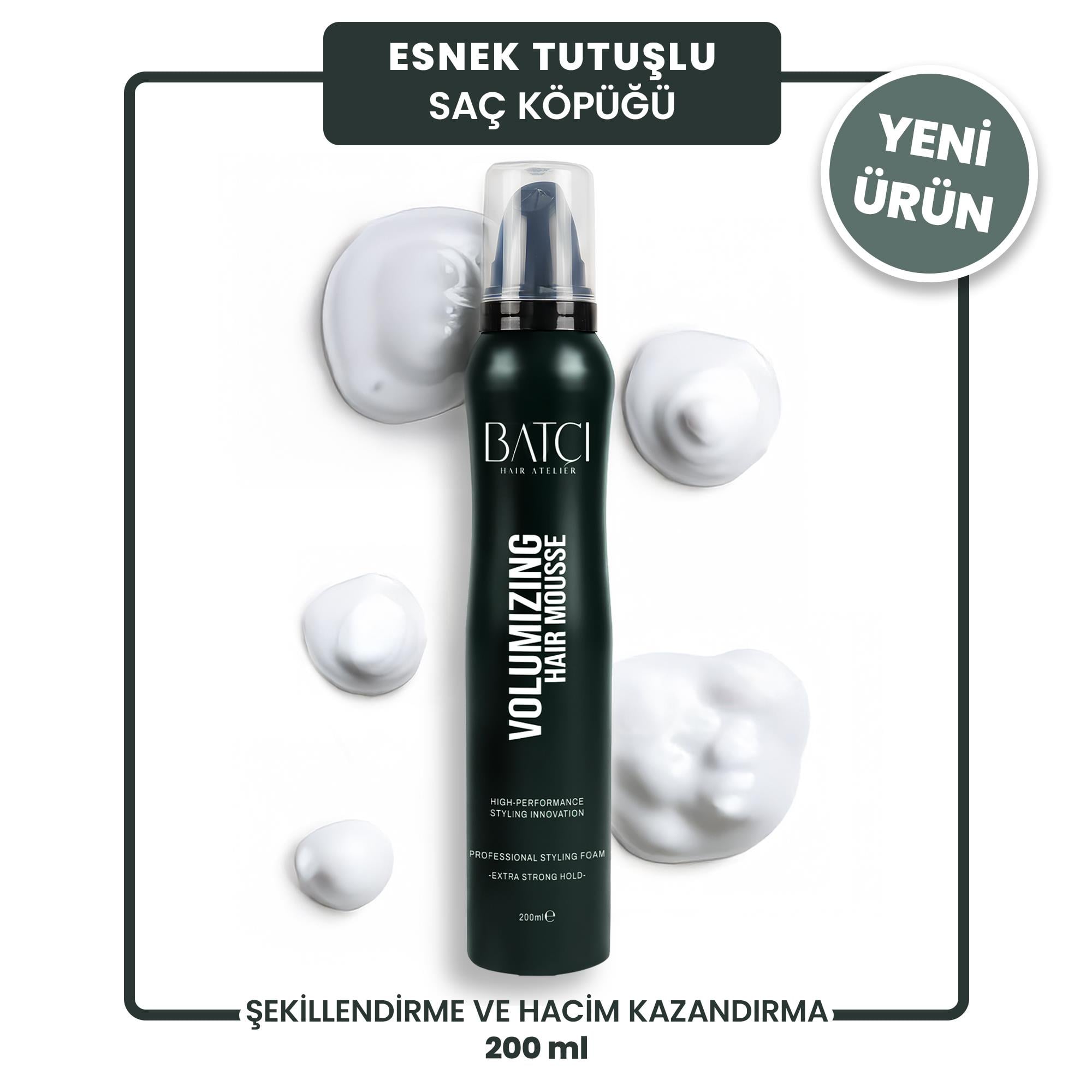 Batçı Volumızıng Hair Mousse 200 Ml Yoğun Hacim ve Bukle Belirginleştirici Uzun Süre Esnek Tutuşlu Saç Köpüğü