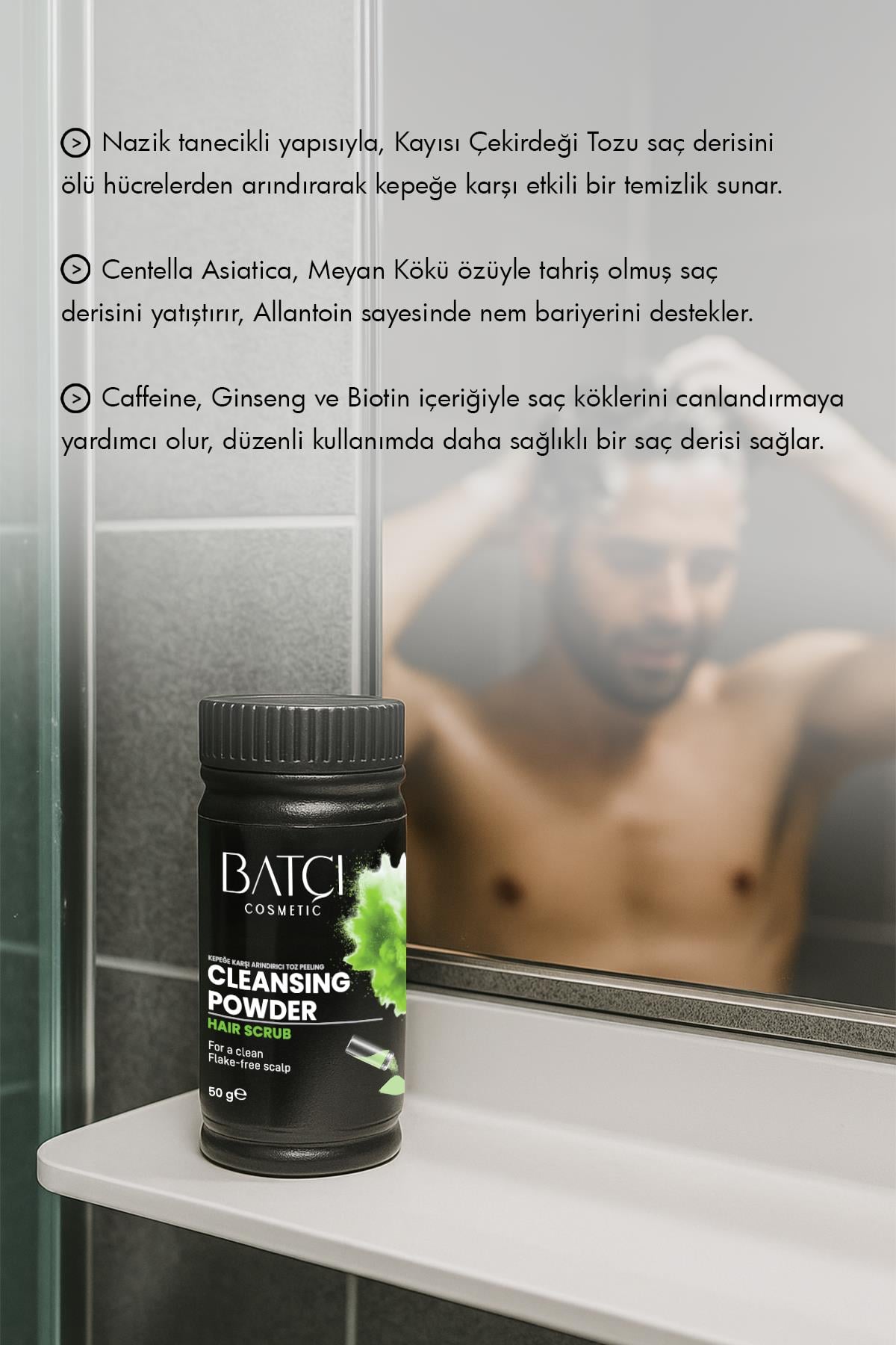 Kepeğe Karşı Arındırıcı Saç Derisini Temizleyen ve Ferahlatan Toz Saç Peelingi 50g