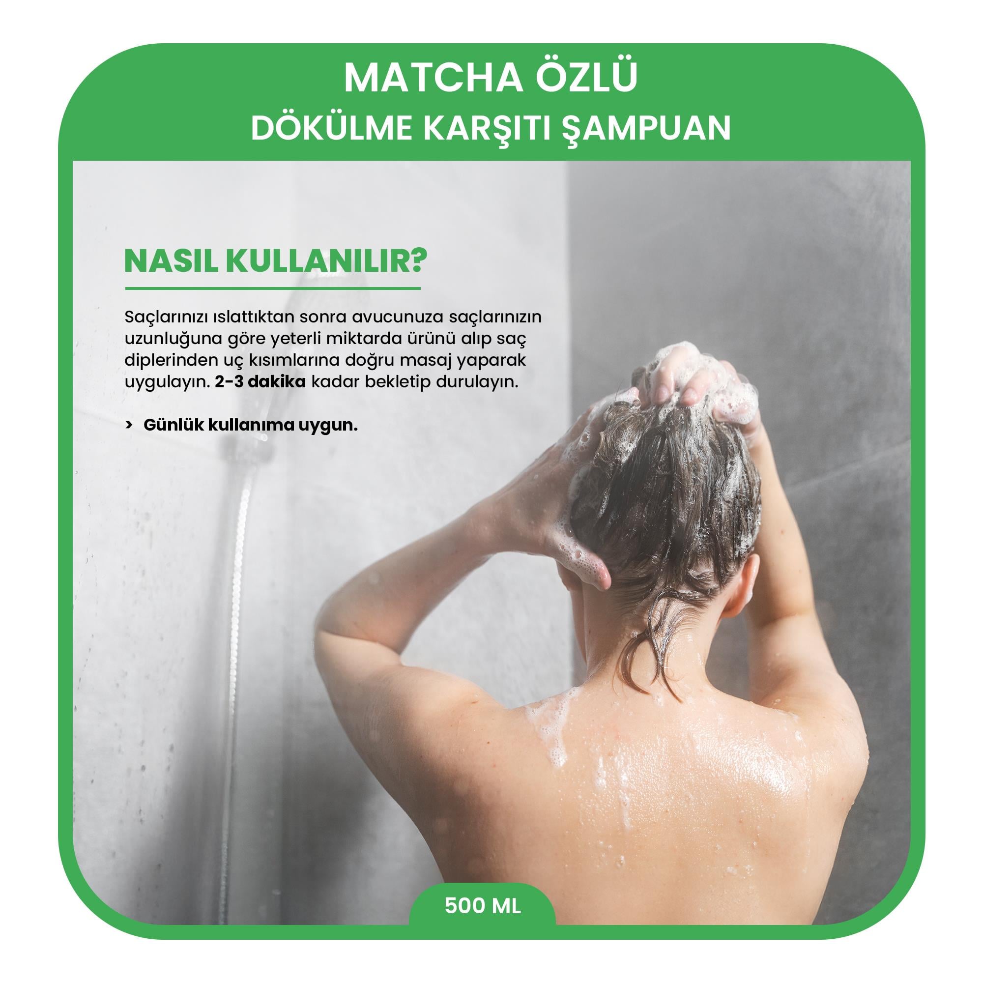 Maça Çayı Özlü Dökülme Karşıtı Şampuan 500 ml – Glutatyon ve Ginkgo Biloba ile Dolgunlaştırıcı & Besleyici Bakım