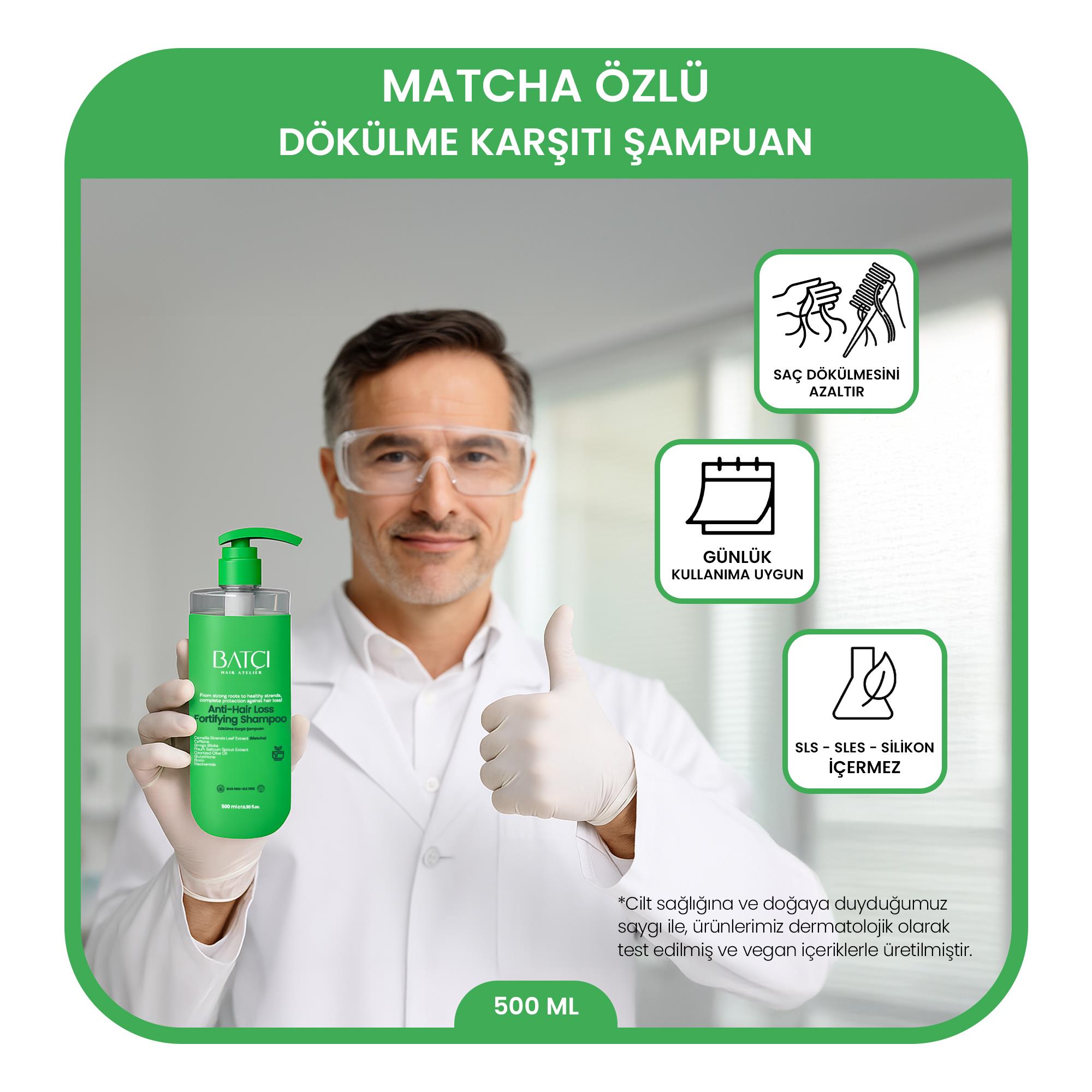 Maça Çayı Özlü Dökülme Karşıtı Şampuan 500 ml – Glutatyon ve Ginkgo Biloba ile Dolgunlaştırıcı & Besleyici Bakım