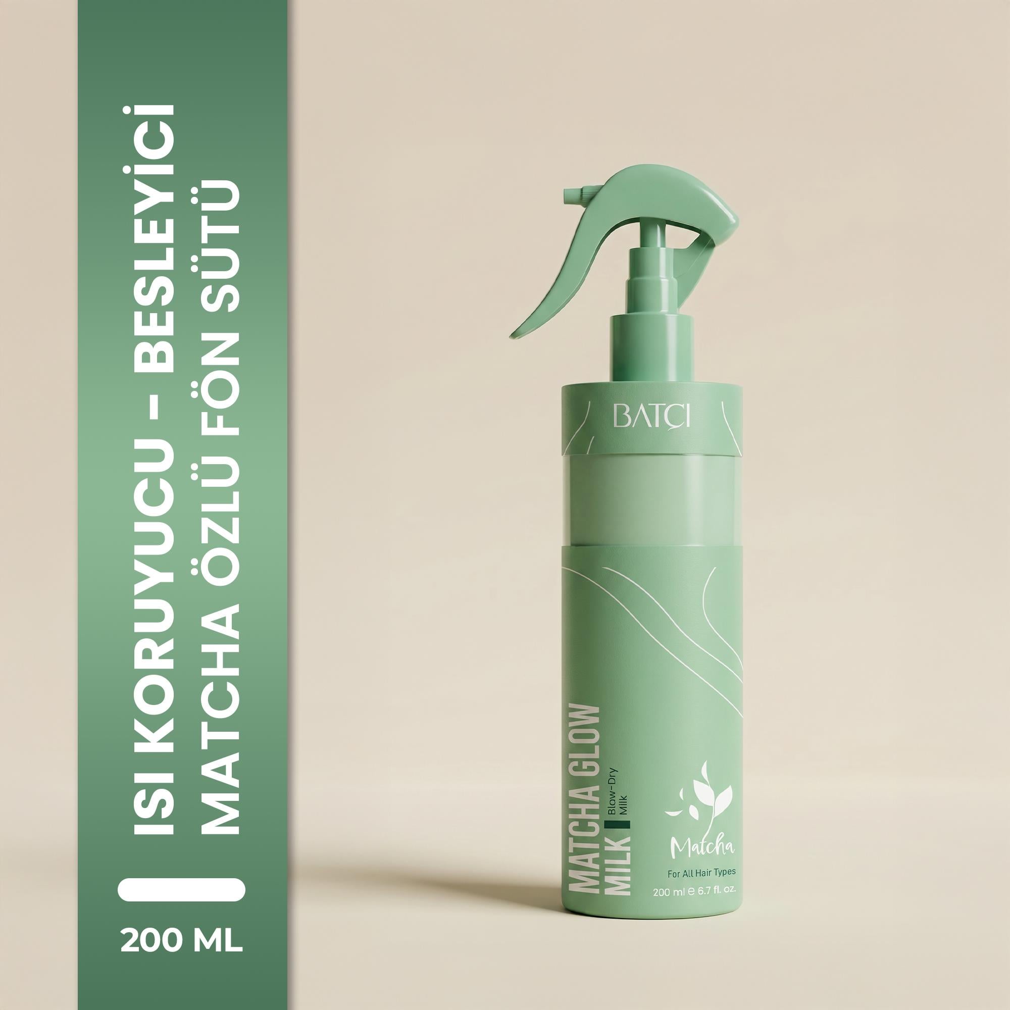 Matcha Özlü Çift Fazlı Saç Bakım Fön Sütü 200 ML