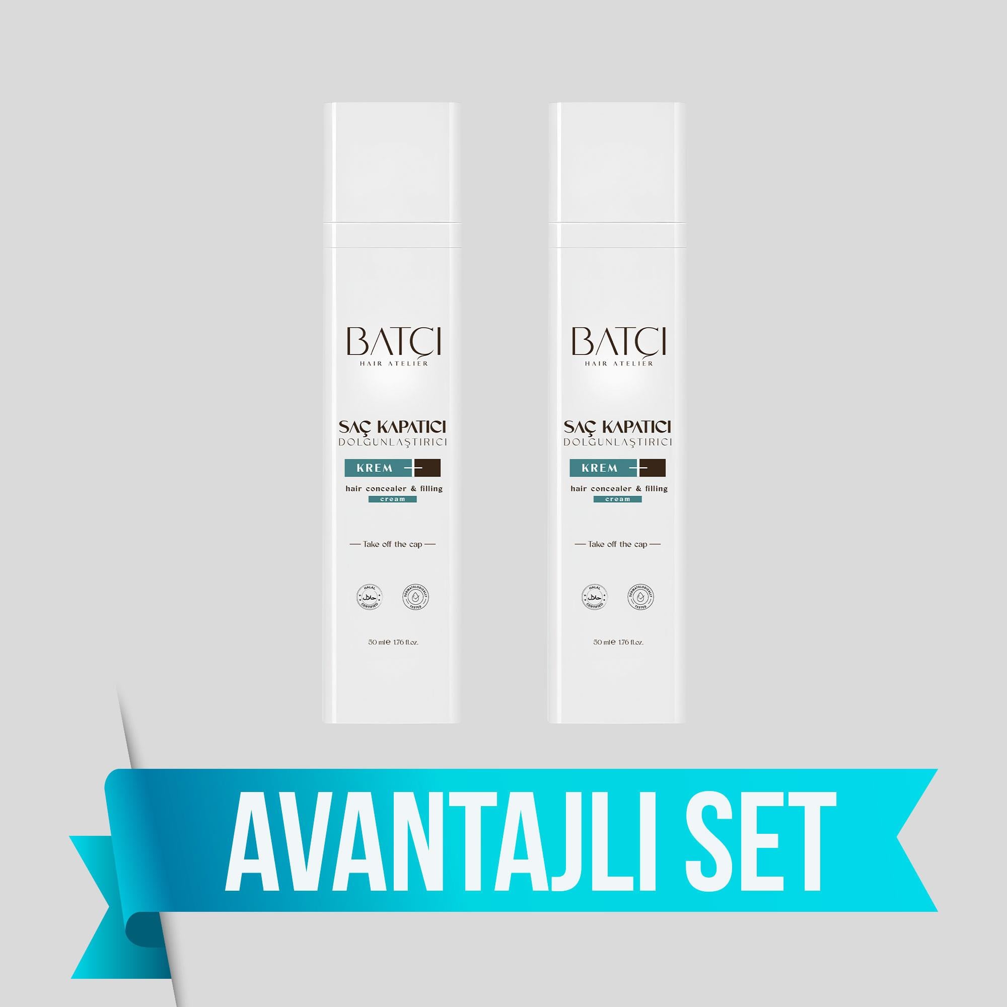 Saç Kapatıcı Dolgunlaştırıcı Sıvı Krem 50 ml 2 Adet (1 Adet Tarak Hediyeli)