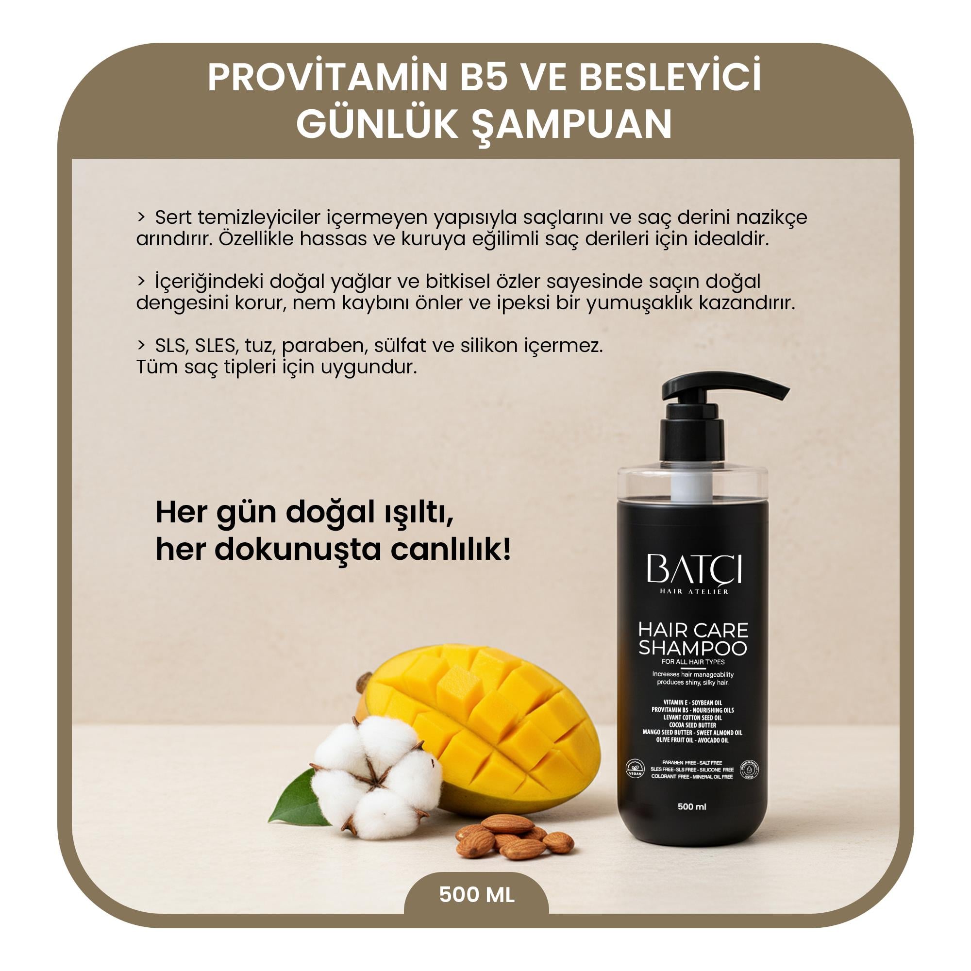 Champú Nutritivo con Provitamina B5 sin Sulfatos 500 ml