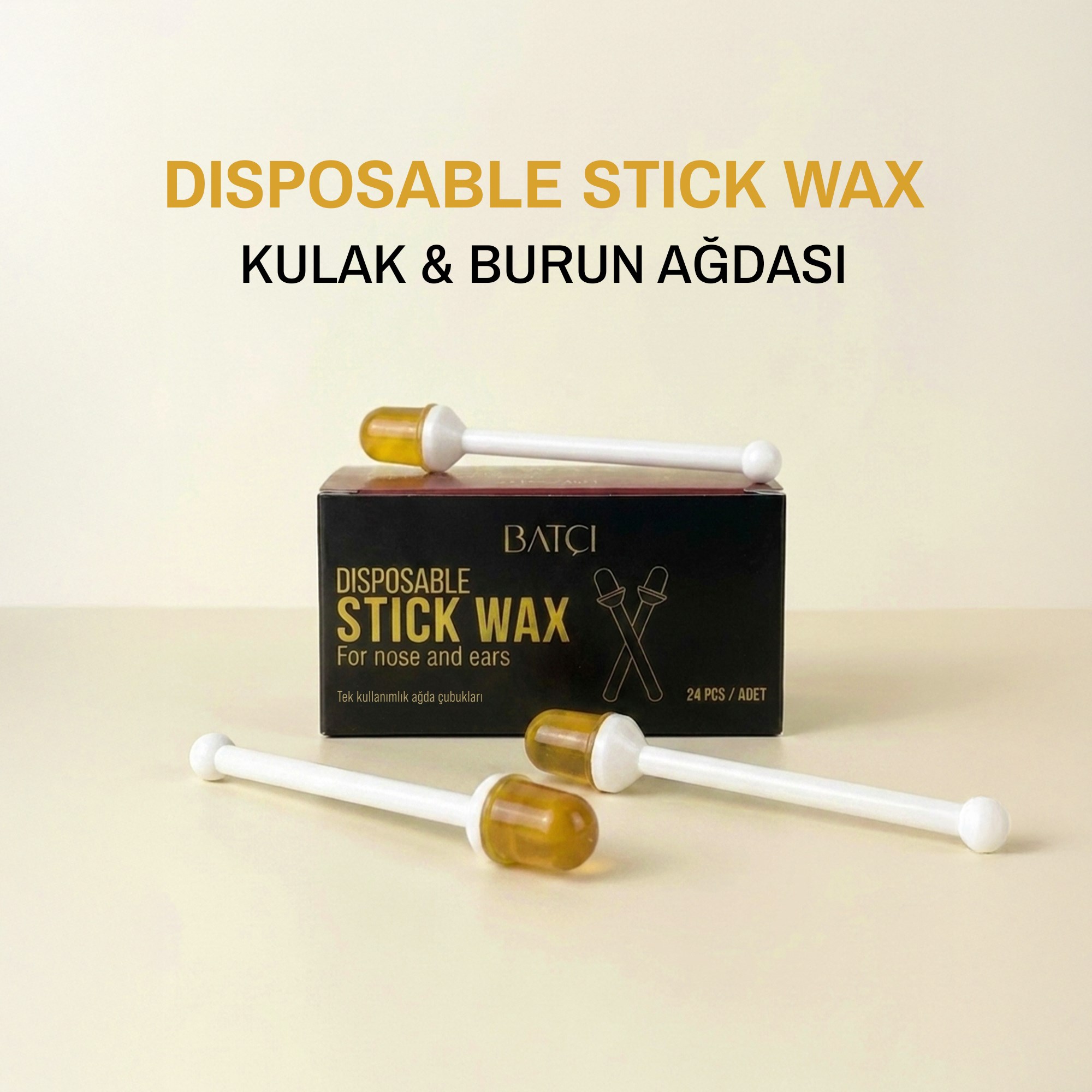 Tek Kullanımlık Kulak ve Burun Ağdası Çubuğu 24 Adet