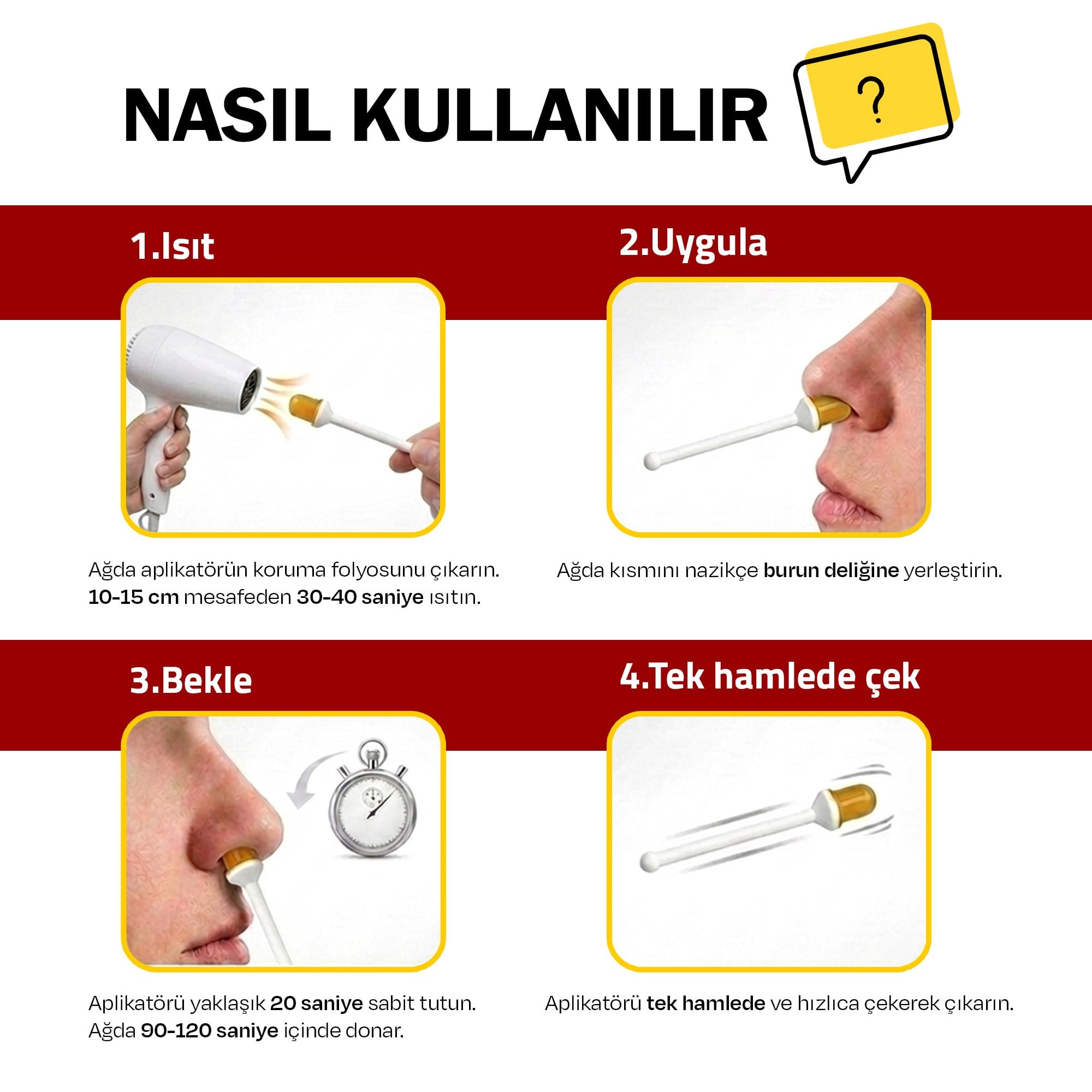 Tek Kullanımlık Kulak ve Burun Ağdası Çubuğu 24 Adet