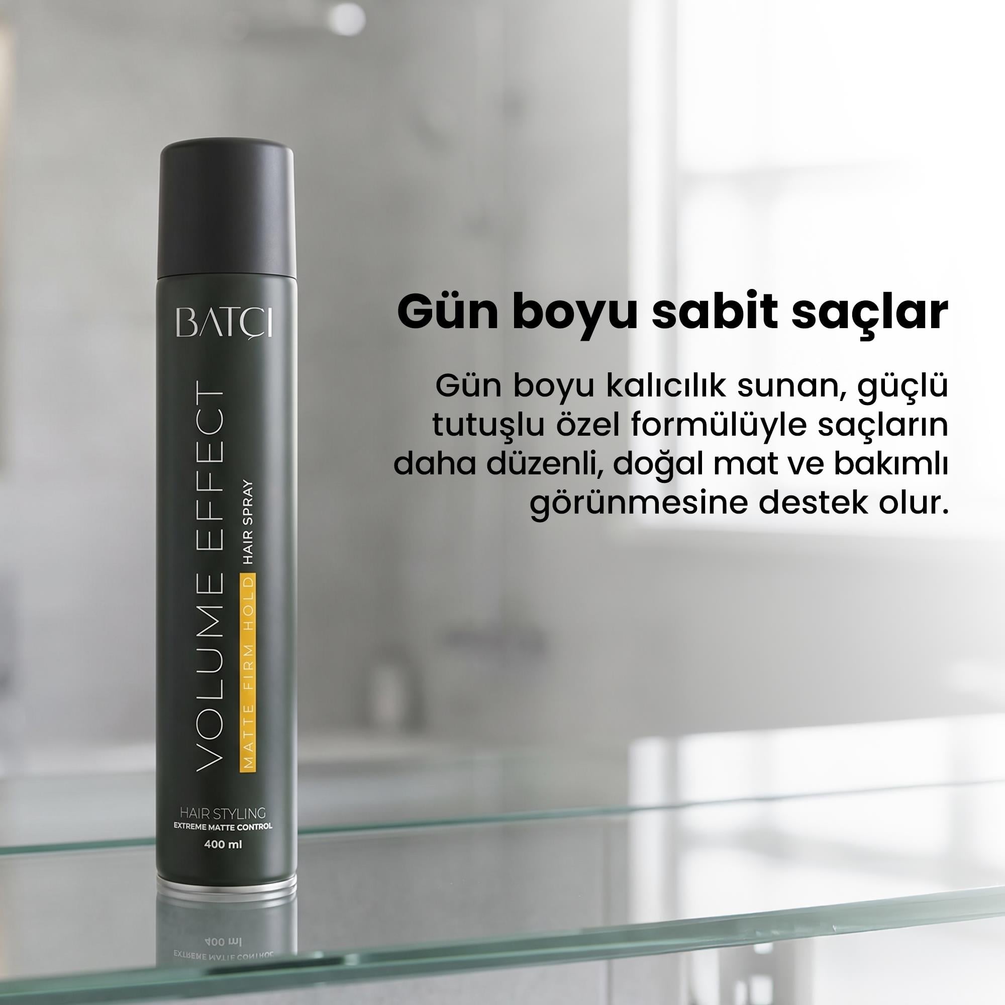 Volume Effect Matte Firm Hold Saç Spreyi 400 ML Mat Güçlü Tutuş Etkili