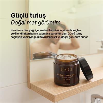  Güçlü Tutuş ve Doğal Görünüm Mat Wax Saç Şekillendirici 100 ML