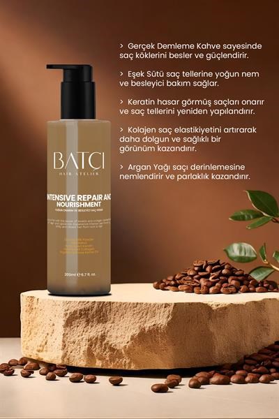  Kahveli Kuru Saçlar İçin Elektriklenme Önleyici Termik Saç Sütü Kremi 200 ML