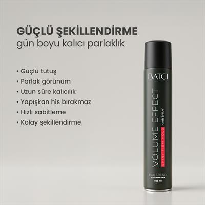  Shiny Firm Hold Saç Spreyi 400 ML | Volume Effect Güçlü Yüksek ve Parlak Tutuşlu