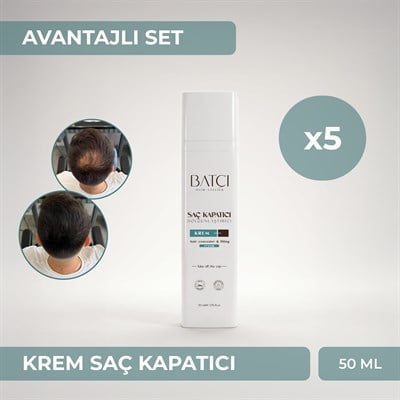 5 Unidades de Crema Líquida Voluminizadora y Cubriente para el Cabello 50 ml (Incluye 1 Peine de Regalo)