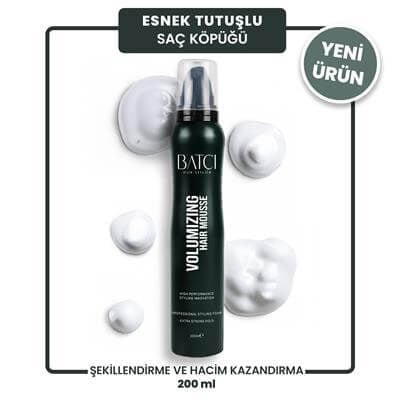 Batçı Esnek Tutuşlu Hacim ve Bukle Belirginleştirici Saç Köpüğü