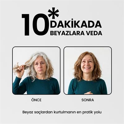 Beyaz Saçlar İçin Açık Kahve Anında Etkili Beyaz Kapatıcı Şampuan 500 Ml