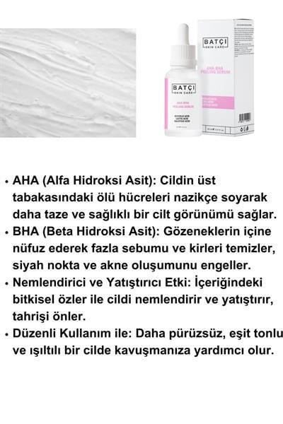 Derinlemesine Temizleyici AHA BHA Peeling Serumu - 30ml | Pürüzsüz ve Canlı Cilt
