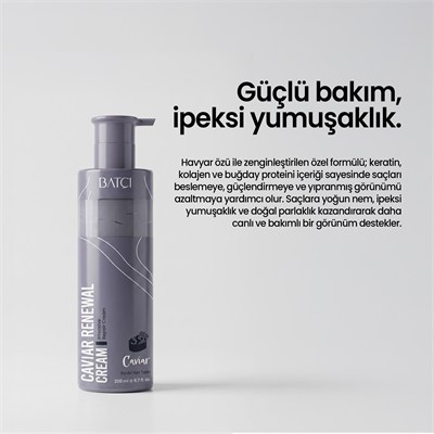 Havyarlı Saç Kremi– Yıpranmış Saçlar İçin Onarıcı & Koruyucu Durulanmayan Krem