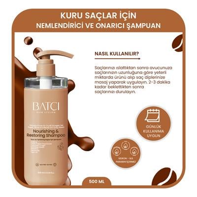 Kuru ve Yıpranmış Saçlar için Nourishing & Restoring Keratin, Kolajen içerikli Şampuan 250 ML