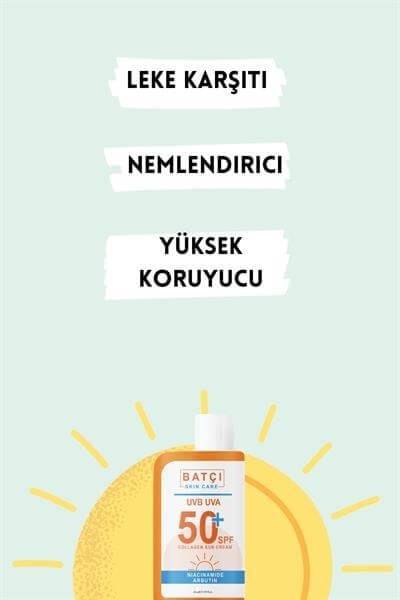 Nemlendirici ve Leke Karşıtıcı Yüksek Koruyuculu 50 spf+ Güneş Kremi 50ML