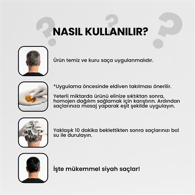 Saç Siyahlaştıran Anında Etkili Beyaz Kapatıcı Şampuan