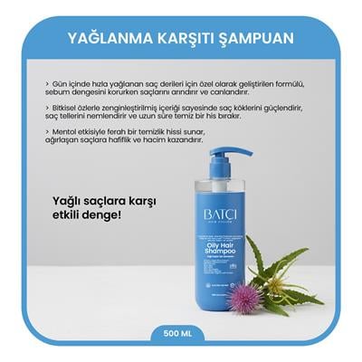 Sebum Dengeleyici Yağlanma Karşıtı Şampuan - Arctium Lappa Kök Ekstresi, Centella Asiatica ve Aloe Vera Özlü Formül Şampuan 250 ML