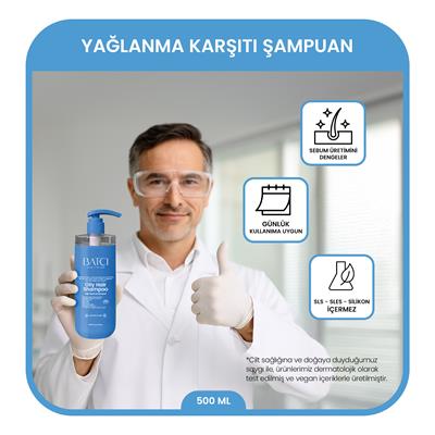 Sebum Dengeleyici Yağlanma Karşıtı Şampuan - Arctium Lappa Kök Ekstresi, Centella Asiatica ve Aloe Vera Özlü Formül Şampuan 250 ML