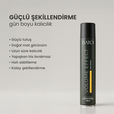 Volume Effect Matte Firm Hold Saç Spreyi 400 ML Mat Güçlü Tutuş Etkili
