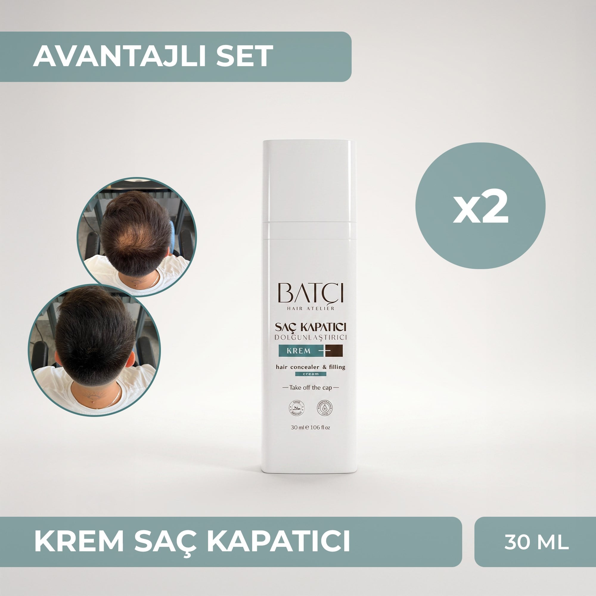 2 Unidades de Crema Líquida Voluminizadora y Cubriente para el Cabello 30 ml (Incluye 1 Peine de Regalo)