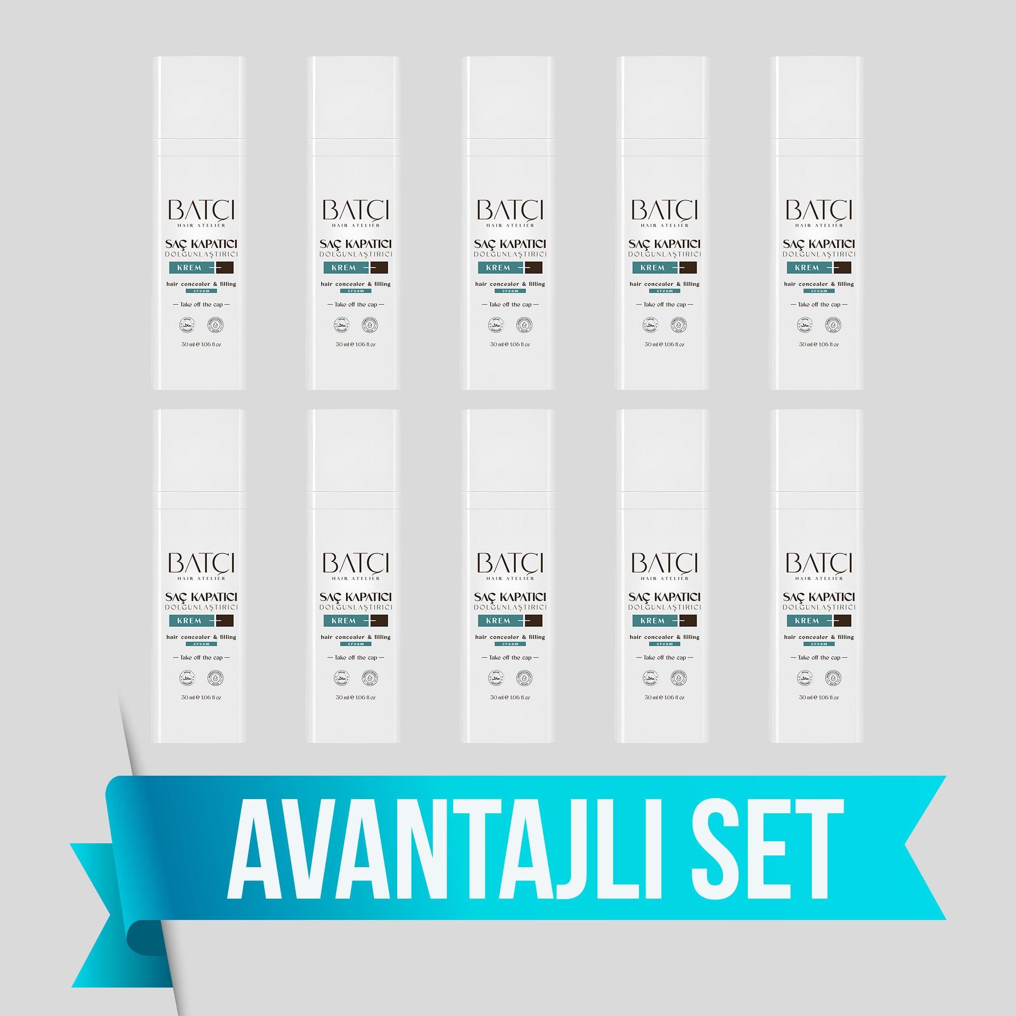Saç Kapatıcı Dolgunlaştırıcı Sıvı Krem 30 ml 10 Adet (1 Adet Tarak Hediyeli)