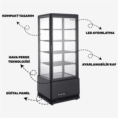 By Kitchen Dik Tip Soğuk Teşhir Dolabı