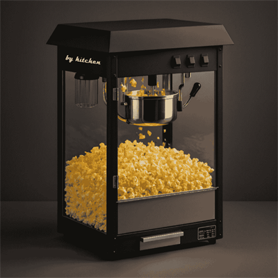 By Kitchen Set Üstü Popcorn Makinesi Siyah