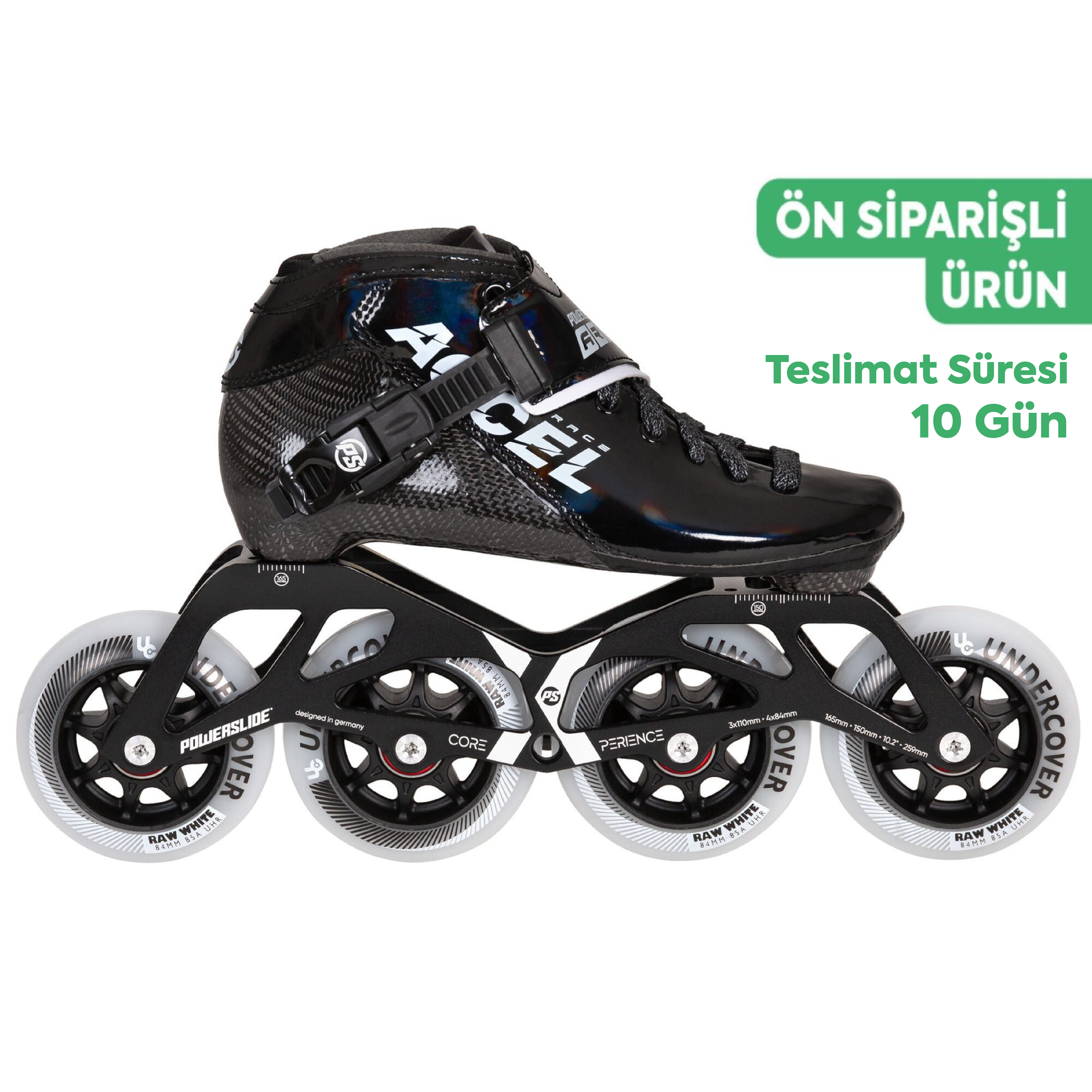 Accel Race Black Kids Racing Paten