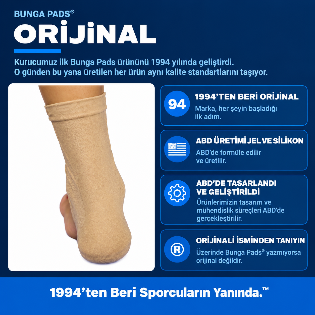 Bunga Pads Jel Destekli Aşil ve Topuk Koruyucu