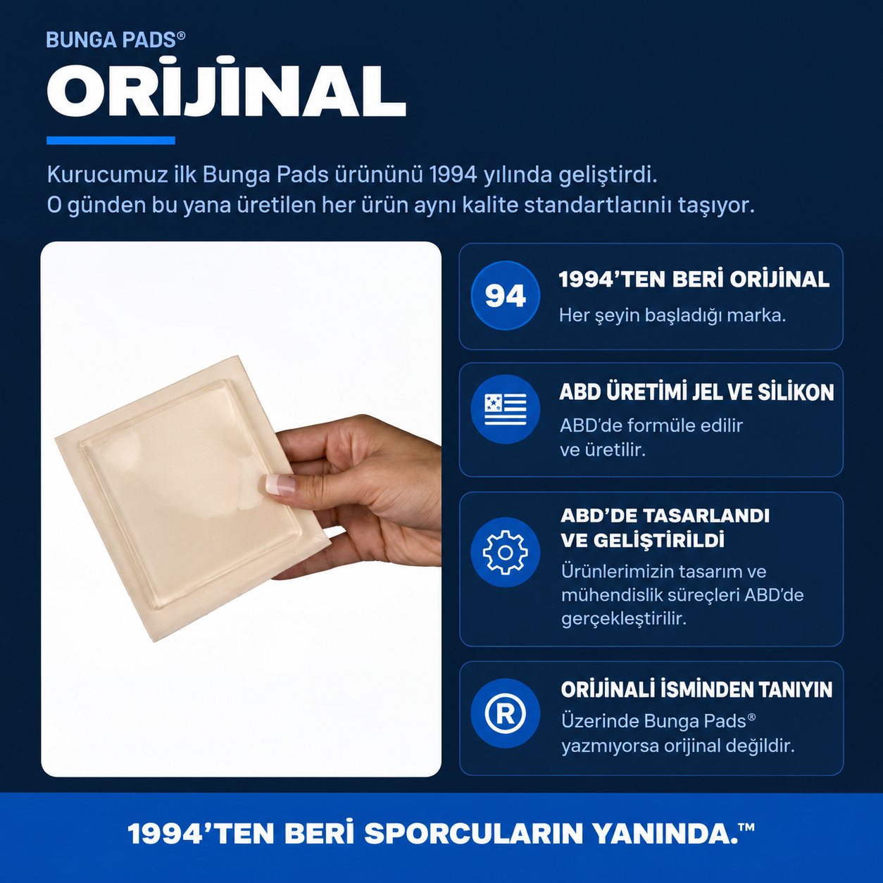 Bunga Pads Jel Destekli Sürtünme ve Su Toplaması Önleyici Ped (Kesilebilir Model)